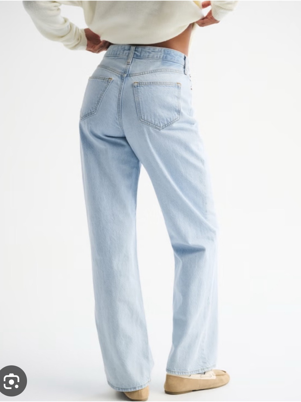 Abercrombie & Fitch Light Blue Wide Leg Jeans - Women